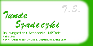 tunde szadeczki business card